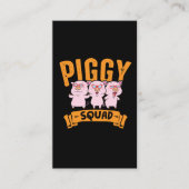 Piggy Squad Hog Piglet Cute Pig Visitekaartje (Voorkant)