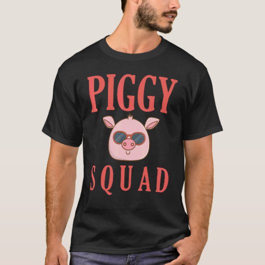 Piggy Squad Pig Animal Farming Boerderij T-shirt (Voorkant)