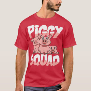 Piggy Squad voor een varkensliefhebber en boerenpr T-shirt