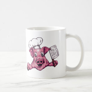 Piggy the Hamicidal Maniac Cartoon Pig Chef Art Koffiemok