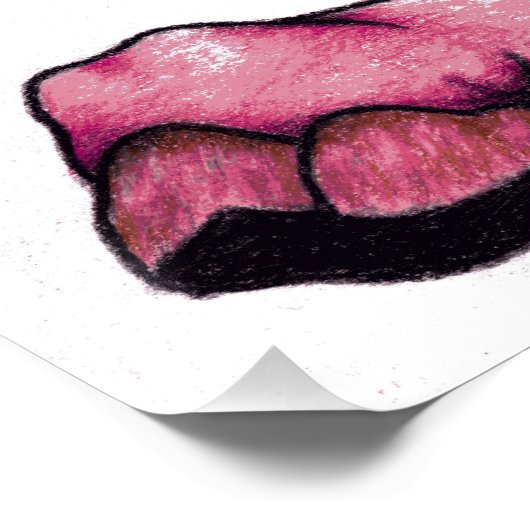 Piggy the Hamicidal Maniac Cartoon Pig Chef Art Perfect Poster (Hoek)