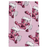 Piggy the Hamicidal Maniac Funny Chef Pig Art Medium Cadeauzakje (Voorkant)