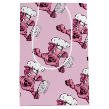 Piggy the Hamicidal Maniac Funny Chef Pig Art