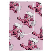 Piggy the Hamicidal Maniac Funny Chef Pig Art Medium Cadeauzakje (Achterkant)