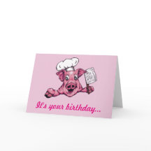 Piggy the Hamicidal Maniac Funny Pig Birthday
