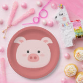 Piggy Verjaardag Kinder kamer Wall Art Paper Borde Papieren Bordje (Feest)