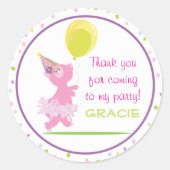 Piggy Verjaardagsfeestje - Favor Sticker (Voorkant)