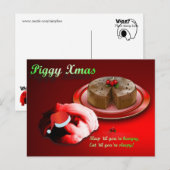 Piggy Xmas Briefkaart (Voorkant / Achterkant)