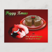 Piggy Xmas Briefkaart (Voorkant)
