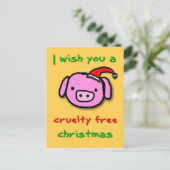 Piggy xmas feestdagenkaart (Staand voorkant)