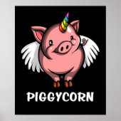 Piggycorn Pig Unicorn Magisch Boerderij Dier Poster (Voorkant)