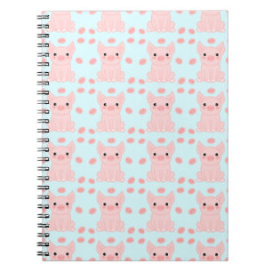 Piglet Blue Pattern Notitieboek
