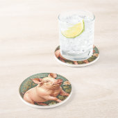 Piglet Coaster Zandsteen Onderzetter (Zijkant)
