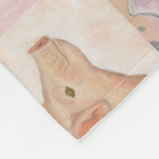 Piglet Collage fleece Deken (Hoek)