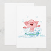 Piglet die een adem-uitnodiging inneemt kaart (Voorkant / Achterkant)