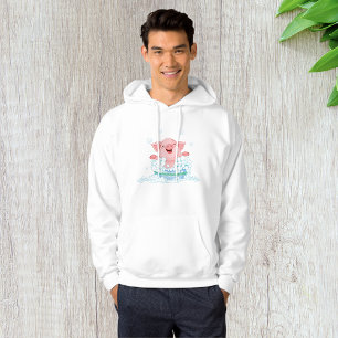 Piglet die een Mannen paardehond neemt Hoodie