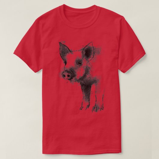 Piglet motief, varkenshoed, grappig cadeau Premium T-shirt (Design voorkant)