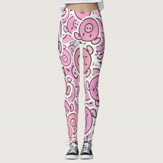 Piglet Pattern legging (Voorkant)