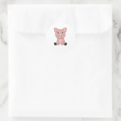 Piglet Piglet Mud Puddle Mud Ronde Sticker (Tas)