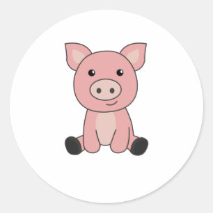 Piglet Piglet Mud Puddle Mud Ronde Sticker
