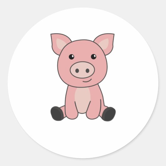 Piglet Piglet Mud Puddle Mud Ronde Sticker (Voorkant)
