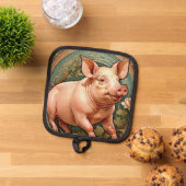 Piglet Pot Holder Pannenlap (Top down)
