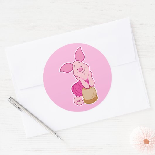 Piglet Ronde Sticker (Envelop)