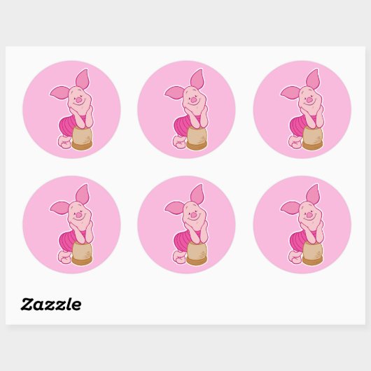 Piglet Ronde Sticker (Vel)