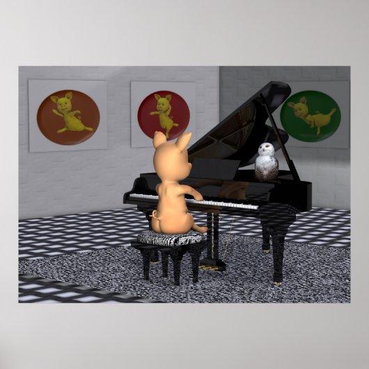 Piglet-spelpiano Poster (Voorkant)