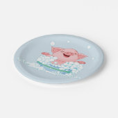 Piglet Taking A Bath Paper Plates Papieren Bordje (Gekanteld)
