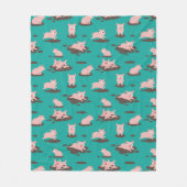 Piglets Fleece Blanket Deken (Voorkant)
