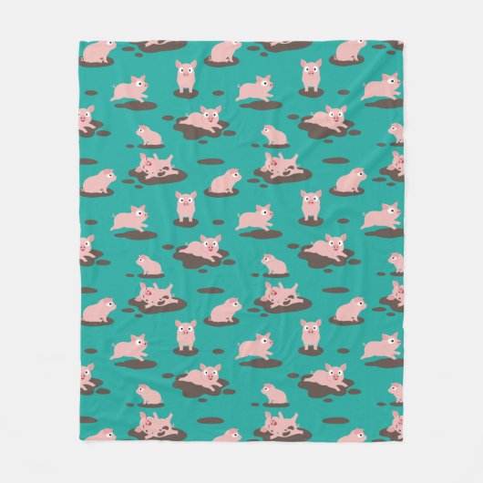 Piglets Fleece Blanket Deken (Voorkant)