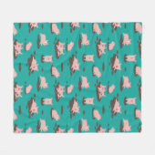 Piglets Fleece Blanket Deken (Voorkant (Horizontaal))