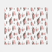 Piglets Fleece Blanket Deken (Voorkant (Horizontaal))