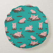 Piglets Round Pillow Rond Kussen (Achterkant)
