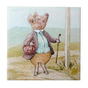 Pigling Bland Going to Market van Beatrix Potter Tegeltje