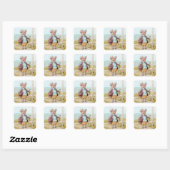 Pigling Bland Going to Market van Beatrix Potter Vierkante Sticker (Vel)