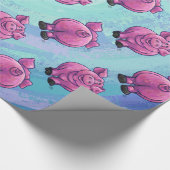 Pigpatroon hoofden en rails cadeaupapier (Hoek)