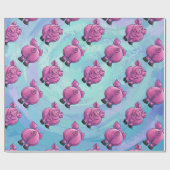 Pigpatroon hoofden en rails cadeaupapier (Vlak)