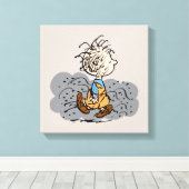 Pigpen Walking Cloud Canvas Afdruk (Insitu (Houten vloer))
