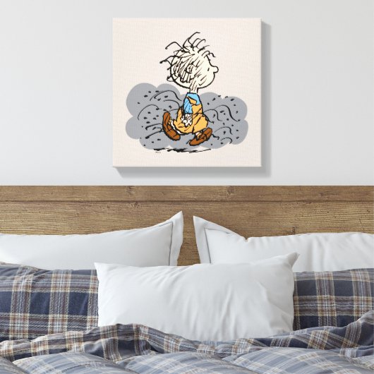 Pigpen Walking Cloud Canvas Afdruk (Insitu (Slaapkamer))