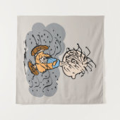 Pigpen Walking Cloud Wandkleed (Voorkant (horizontaal))