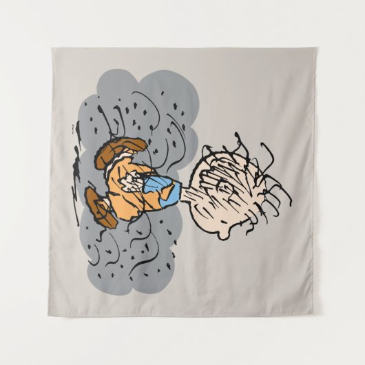 Pigpen Walking Cloud Wandkleed (Voorkant (horizontaal))