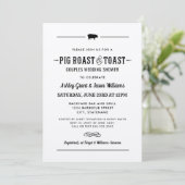 Pigroast en Toast Kraft Wedding Couples Shower Kaart (Staand voorkant)
