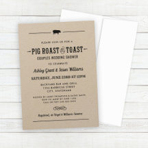 Pigroast en Toast Kraft Wedding Couples Shower