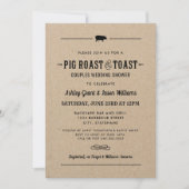 Pigroast en Toast Kraft Wedding Couples Shower Kaart (Voorkant)