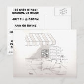 PigRoast Uitnodiging Briefkaart (Voorkant / Achterkant)