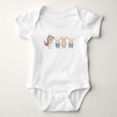 Pigs and Bad Wolf cartoon Romper (Voorkant)