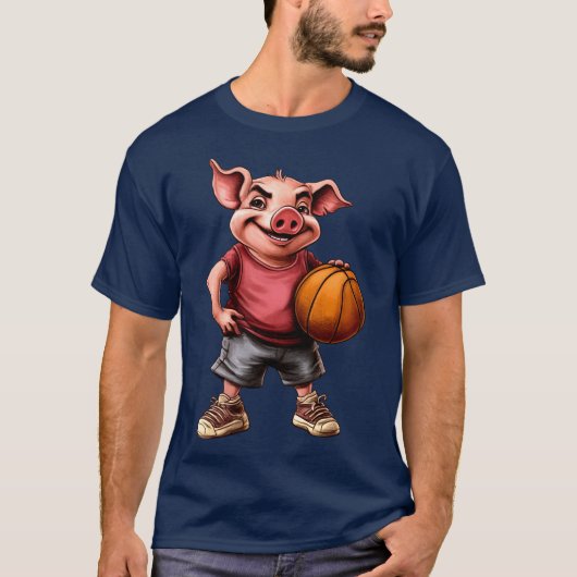 Pigs Basketball Player / Basketball Pig T-shirt (Voorkant)