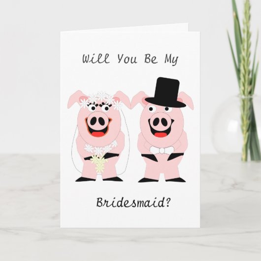 Pigs Bridesmaid Request (Voorkant)